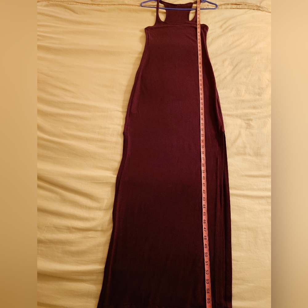 EUC Burgundy LULULEMON Refresh Racerback Tank Maxi Dress 2 / 4, S Soft Stretchy - Picture 8 of 12